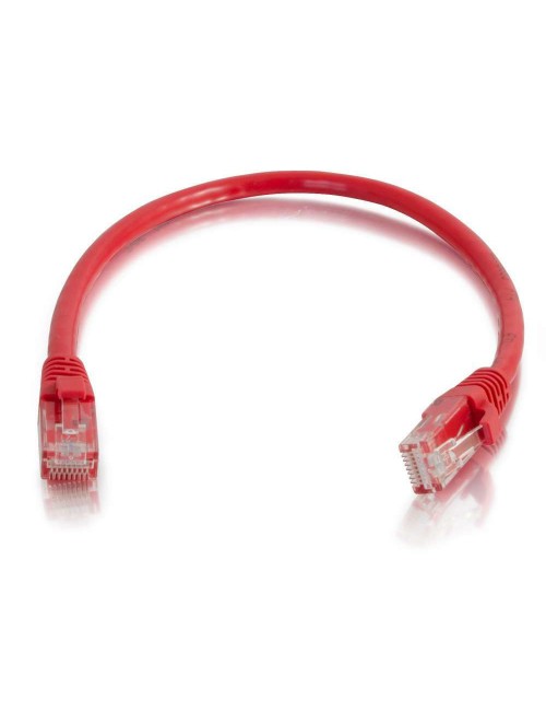 C2G Cable de conexión de red de 1,5 m Cat6 sin blindaje y con funda (UTP), color rojo