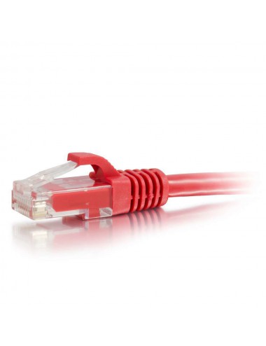C2G Cable de conexión de red de 1,5 m Cat6 sin blindaje y con funda (UTP), color rojo