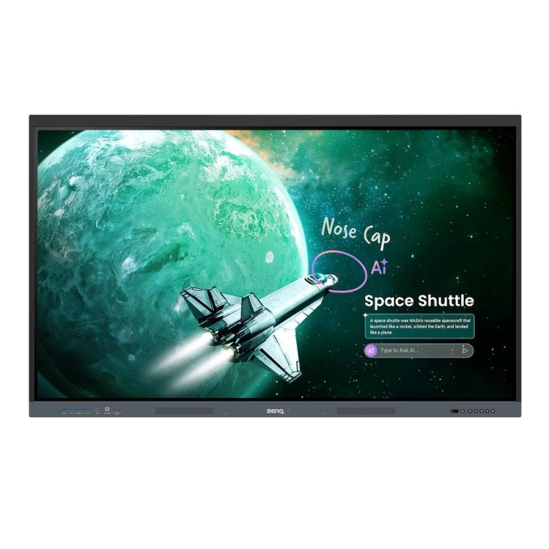 BenQ RE6505E tableau blanc interactif 165,1 cm (65") 3840 x 2160 pixels Écran tactile Noir USB