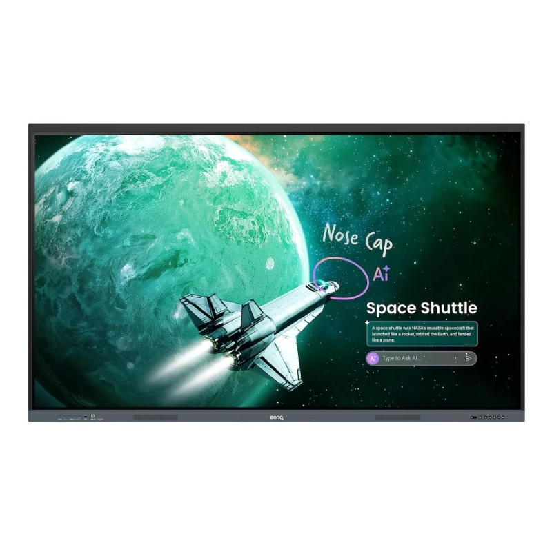 BenQ RE8605E tableau blanc interactif 2,18 m (86") 3840 x 2160 pixels Écran tactile Noir USB