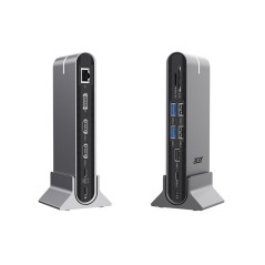 Acer HP.DSCAB.022 station d'accueil Avec fil USB 3.2 Gen 1 (3.1 Gen 1) Type-C Argent