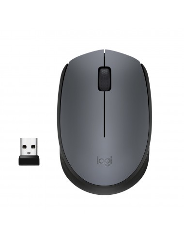 Logitech M170 Grey-K ratón Ambidextro RF inalámbrico Óptico 1000 DPI