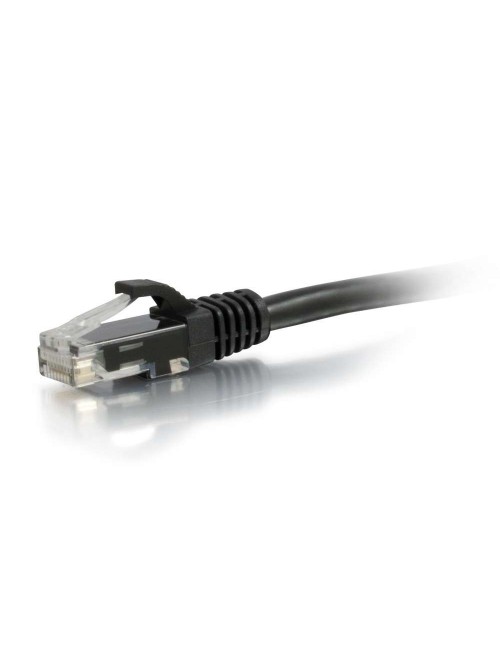 C2G Cable de conexión de red de 0,5 m Cat6 sin blindaje y con funda (UTP), color negro