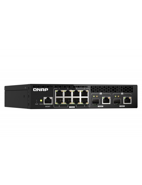 QNAP QSW-M2108R-2C commutateur réseau Géré L2 2.5G Ethernet (100 1000 2500) Connexion Ethernet, supportant l'alimentation via