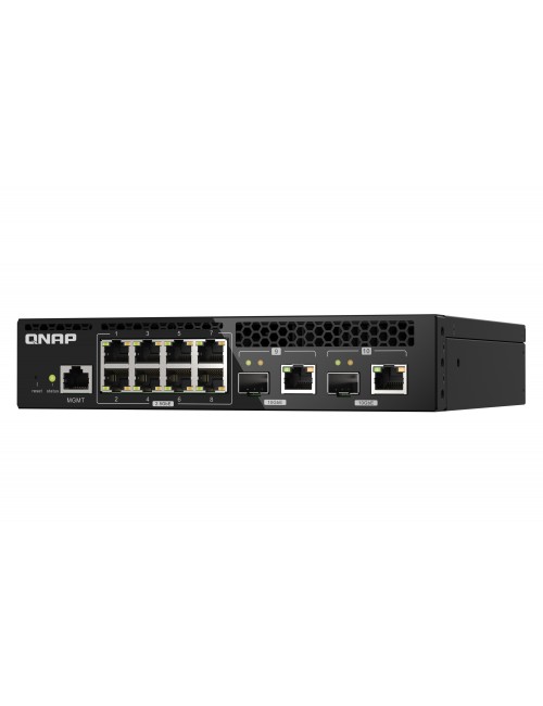 QNAP QSW-M2108R-2C switch Gestionado L2 2.5G Ethernet (100 1000 2500) Energía sobre Ethernet (PoE) Negro