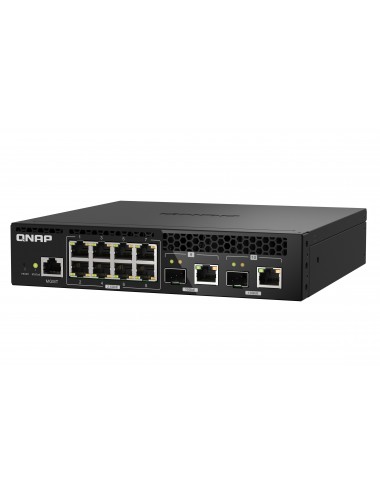QNAP QSW-M2108R-2C switch di rete Gestito L2 2.5G Ethernet (100 1000 2500) Supporto Power over Ethernet (PoE) Nero