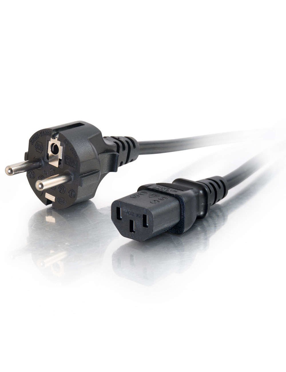 C2G Cable de alimentación europeo 16 AWG de 2 m (IEC320C13 a CEE7 7)