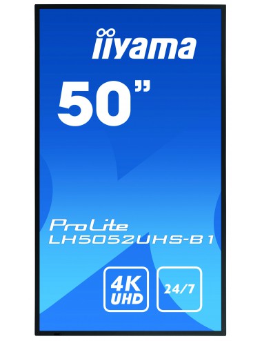 iiyama LH5052UHS-B1 pantalla de señalización Pantalla plana para señalización digital 125,7 cm (49.5") VA 500 cd m² 4K Ultra