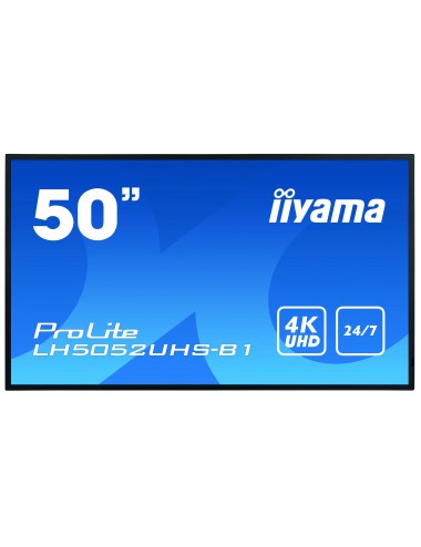 iiyama LH5052UHS-B1 affichage de messages Écran plat de signalisation numérique 125,7 cm (49.5") VA 500 cd m² 4K Ultra HD Noir