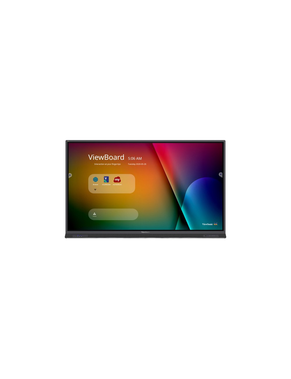 Viewsonic IFP8652-1ANEP Écran plat interactif 2,18 m (86") TFT 400 cd m² 4K Ultra HD Noir Écran tactile Intégré dans le