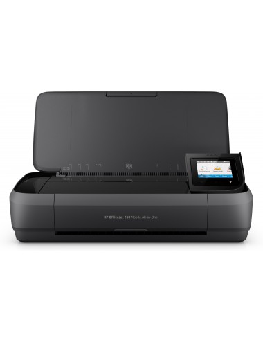 HP OfficeJet Stampante All-in-One portatile 250, Colore, Stampante per Piccoli uffici, Stampa, copia, scansione, ADF da 10 fogli