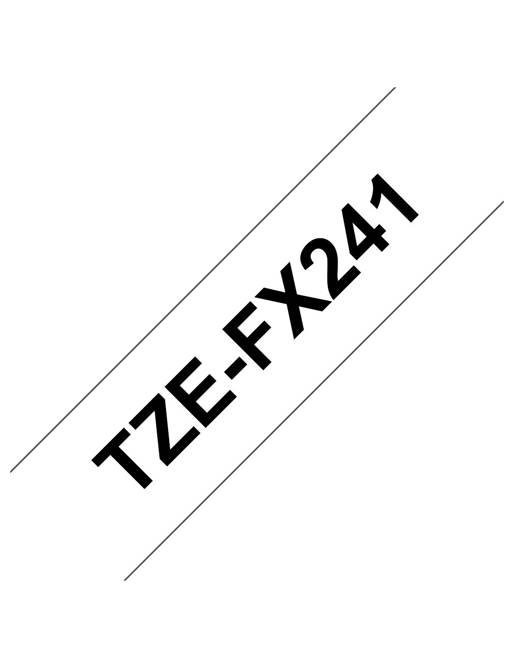 Brother TZE-FX241 ruban d'étiquette Noir sur blanc TZ