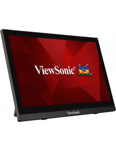 Viewsonic TD1630-3 pantalla para PC 39,6 cm (15.6") 1366 x 768 Pixeles HD LCD Pantalla táctil Multi-usuario Negro