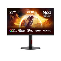 AOC G4 Q27G4ZDRAD écran plat de PC 67,3 cm (26.5") 2560 x 1440 pixels Noir, Rouge