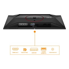 AOC G4 Q27G4ZDRAD écran plat de PC 67,3 cm (26.5") 2560 x 1440 pixels Noir, Rouge
