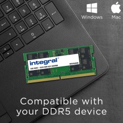 Integral IN5V32GNJRDX module de mémoire 32 Go 1 x 32 Go DDR5 262-pin SO-DIMM