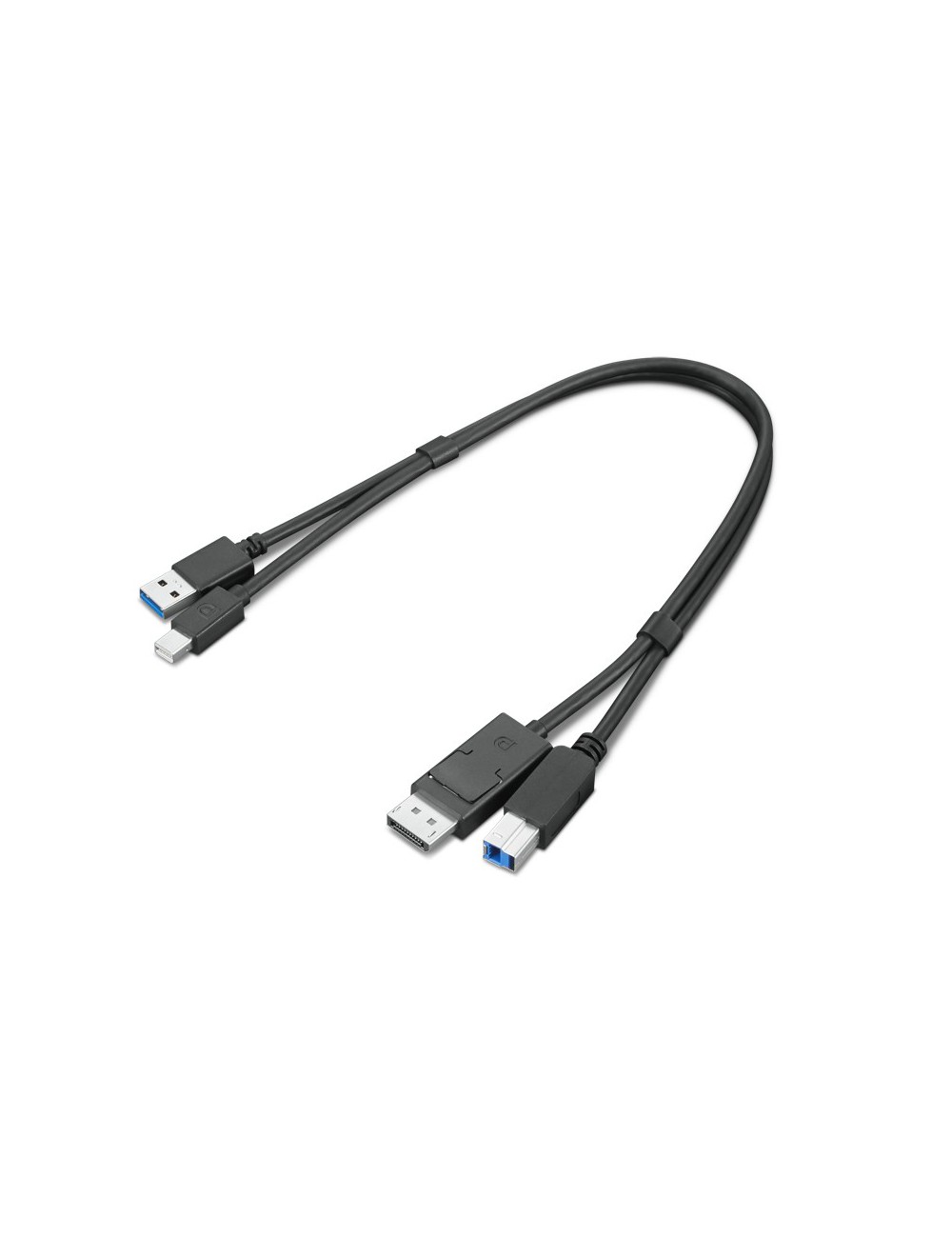 Lenovo 4X91D11453 câble USB 0,43 m USB 3.2 Gen 1 (3.1 Gen 1) USB A USB B Noir