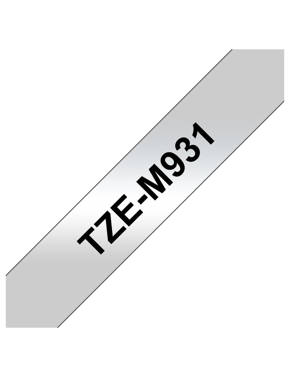 Brother TZE-M931 ruban d'étiquette Noir sur argent
