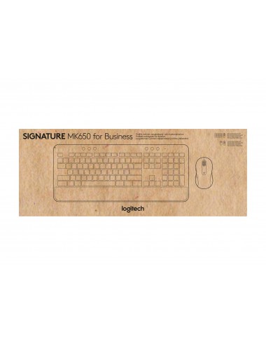 Logitech Signature MK650 Combo For Business tastiera Mouse incluso Bluetooth QWERTY US International Grafite