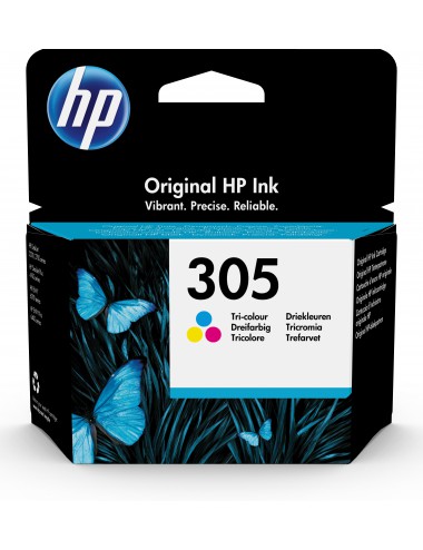 HP Cartouche d’encre trois couleurs 305 authentique