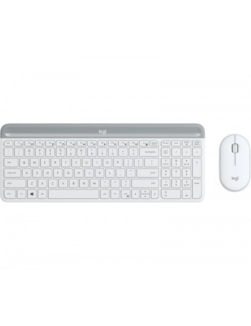 Logitech MK470 teclado Ratón incluido RF inalámbrico AZERTY Francés Blanco