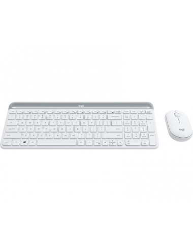 Logitech MK470 tastiera Mouse incluso RF Wireless AZERTY Francese Bianco