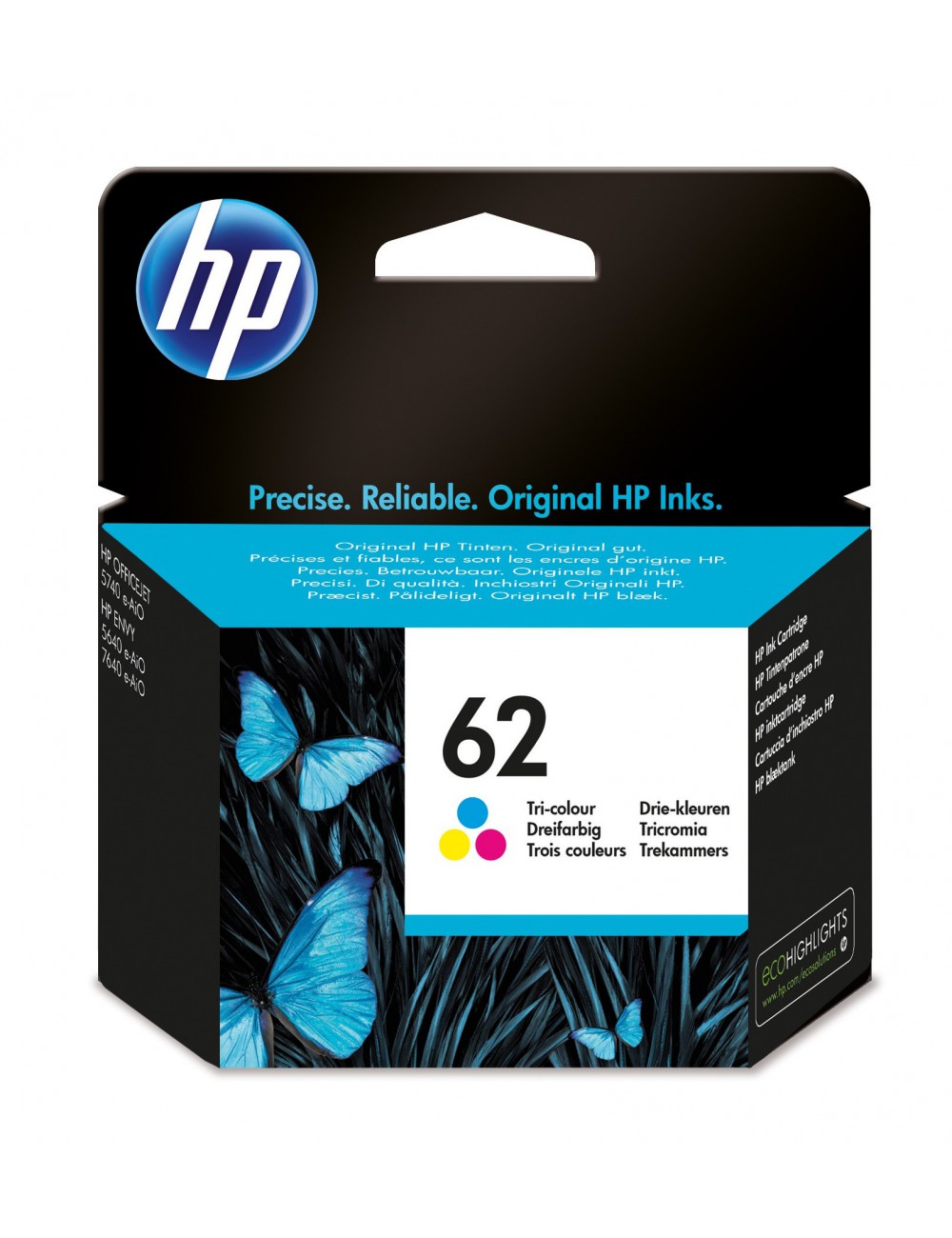 HP Cartucho de tinta original 62 tricolor