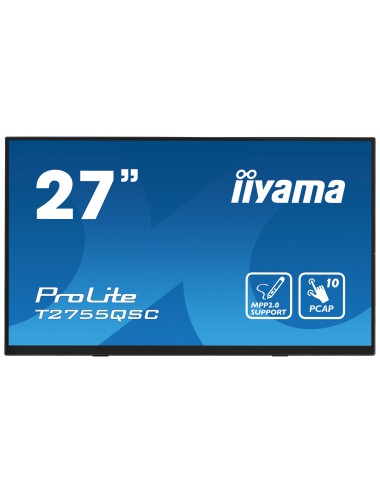 iiyama ProLite T2755QSC-B1 écran plat de PC 68,6 cm (27") 2560 x 1440 pixels Full HD LCD Écran tactile Noir