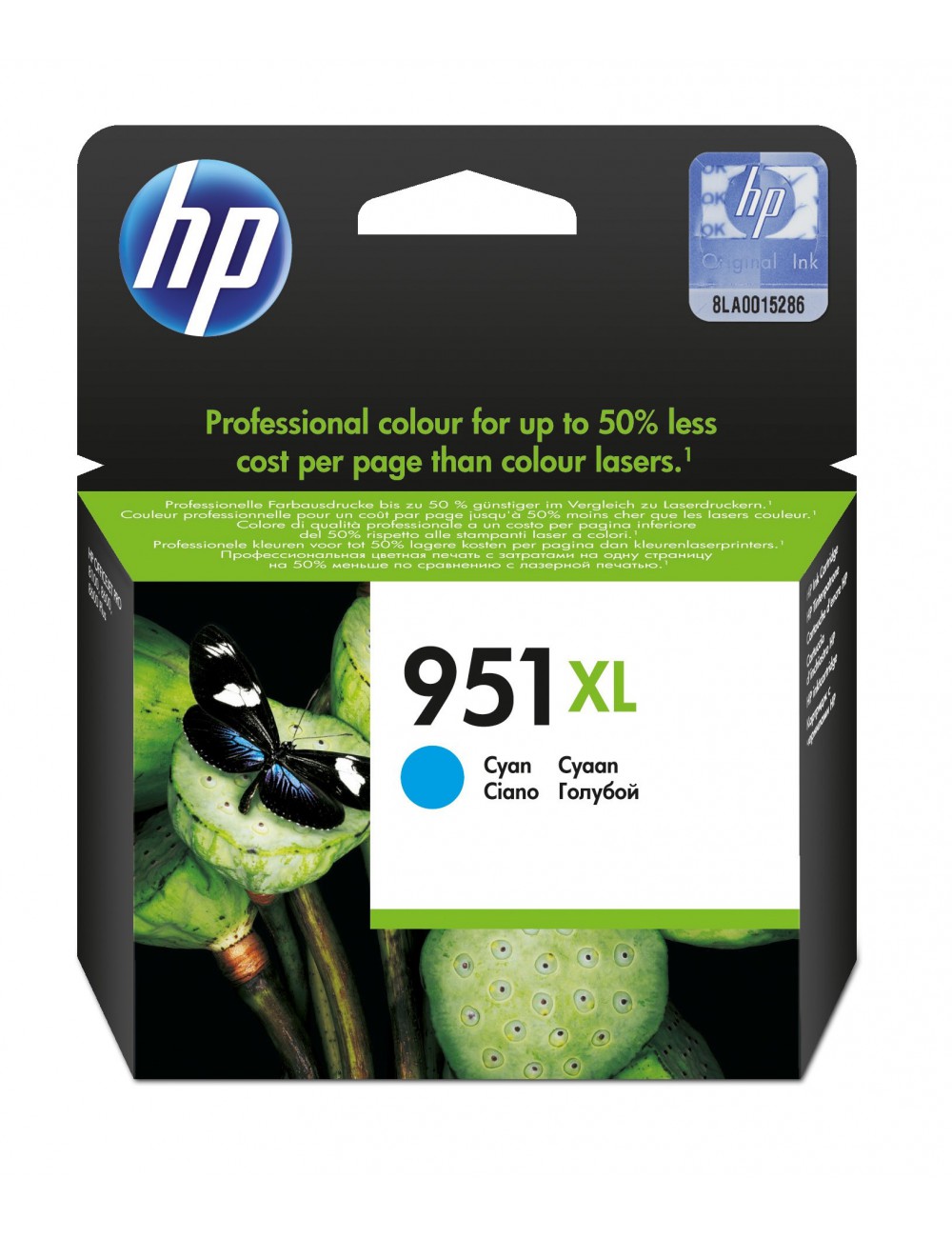 HP Cartucho de tinta original 951XL de alta capacidad cian