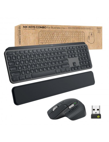 Logitech MX Keys combo for Business Gen 2 tastiera Mouse incluso Ufficio RF senza fili + Bluetooth AZERTY Francese Grafite