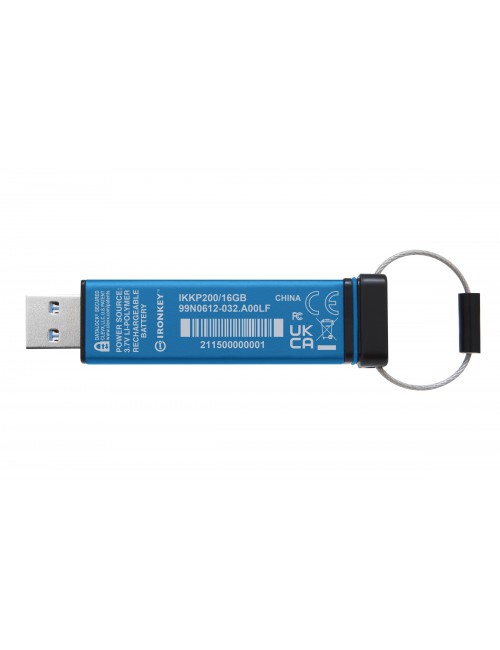 Kingston Technology IronKey Keypad 200 unidad flash USB 16 GB USB tipo A 3.2 Gen 1 (3.1 Gen 1) Azul