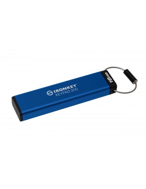 Kingston Technology IronKey Keypad 200 unidad flash USB 16 GB USB tipo A 3.2 Gen 1 (3.1 Gen 1) Azul