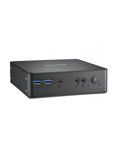 Shuttle Nano PC Système NC4010BA, Intel Celeron 7305, Windows 11 Pro Entry, 4GB RAM, 128GB M.2 SSD, 1x HDMI, 1x DP,1xUSB-C DP,