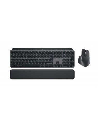 Logitech MX Keys S Combo teclado Ratón incluido Oficina RF Wireless + Bluetooth AZERTY Belga Grafito