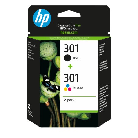 HP 301 pack de 2 cartouches d'encre noir trois couleurs authentiques