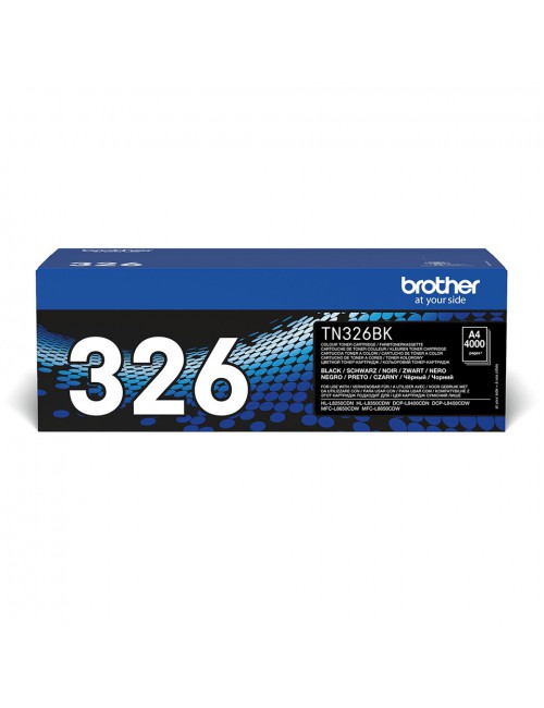 Brother TN-326BK cartucho de tóner 1 pieza(s) Original Negro