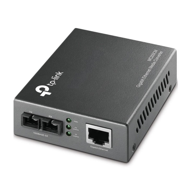 TP-Link MC200CM V3 convertisseur de support réseau Interne 1000 Mbit/s 850 nm Multimode Noir TP-Link MC200CM V3 convertisseur de support réseau Interne 1000 Mbit/s 850 nm Multimode Noir