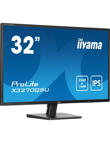 iiyama ProLite X3270QSU-B1 pantalla para PC 81,3 cm (32") 2560 x 1440 Pixeles Wide Quad HD LED Negro