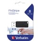 Verbatim Micro-clé USBPinStripe de 8 Go - noire