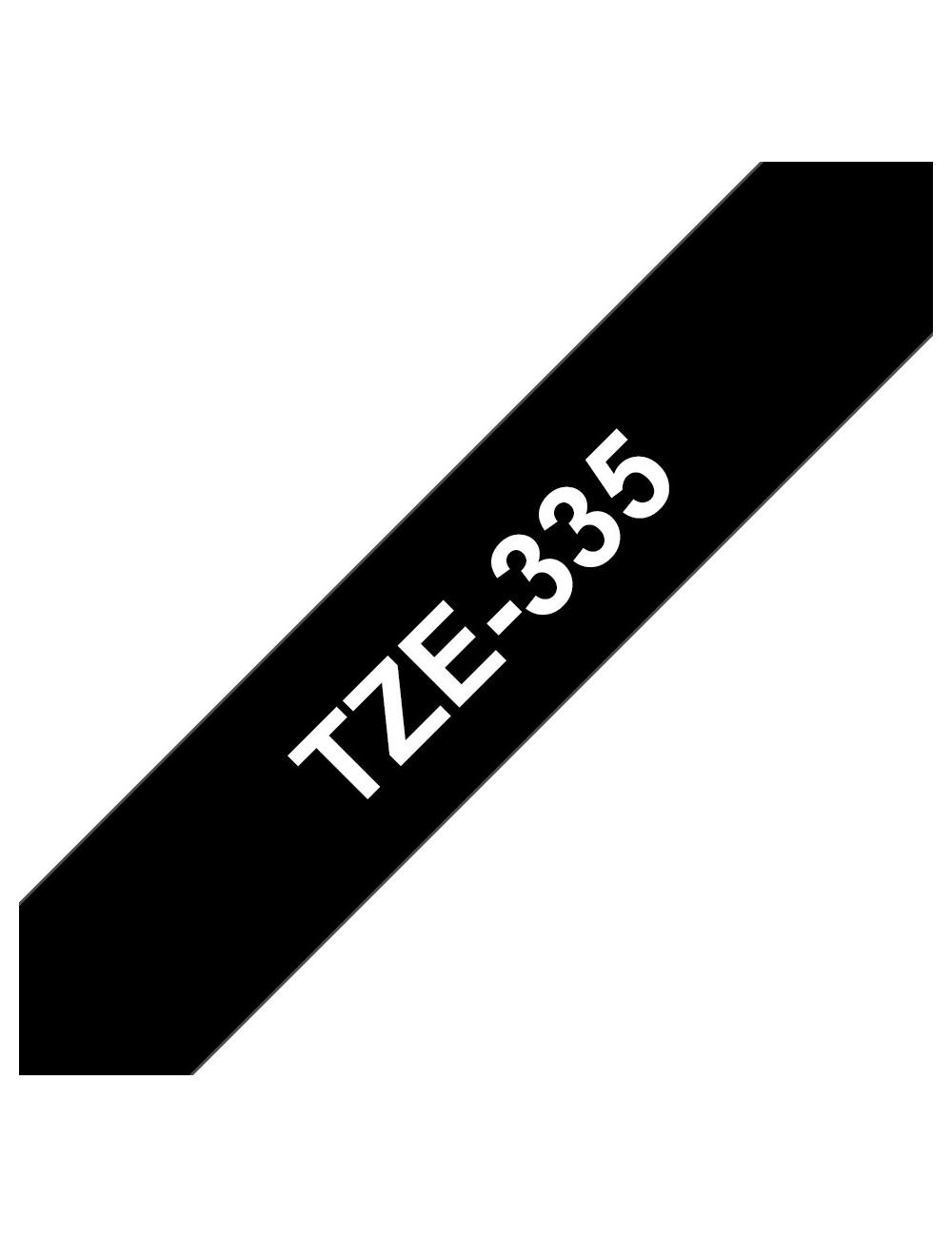 Brother TZE-335 nastro per etichettatrice Bianco su nero TZ
