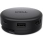 DELL DA326 Avec fil USB 3.2 Gen 1 (3.1 Gen 1) Type-C Noir