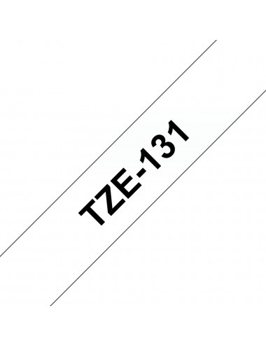 Brother TZE-131 cinta para impresora de etiquetas Negro sobre transparente