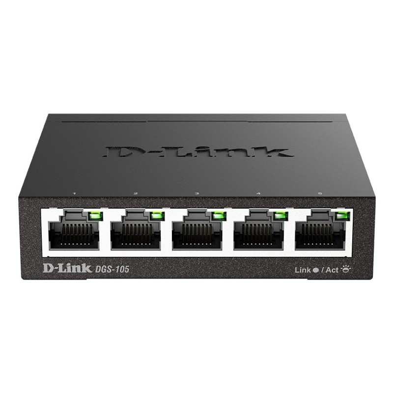 D-Link DGS-105 Non-géré L2 Gigabit Ethernet (10/100/1000) Noir D-Link DGS-105 Non-géré L2 Gigabit Ethernet (10/100/1000) Noir