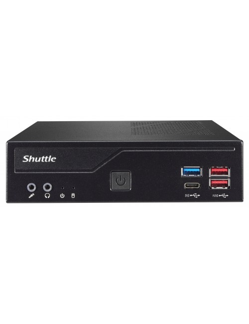 Shuttle Slim PC DH670V2 , S1700, 2x HDMI, 2x DP , 2x 2.5G LAN, 2x COM, 8x USB, 1x 2.5", 2x M.2, fonctionnement permanent 24 7,