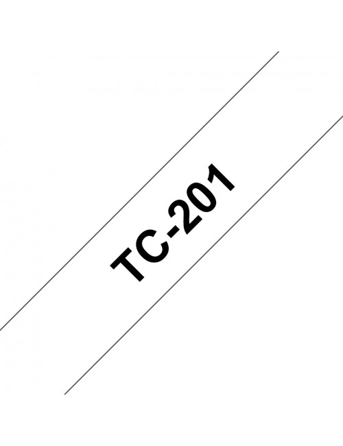 Brother TC-201 ruban d'étiquette Noir sur blanc