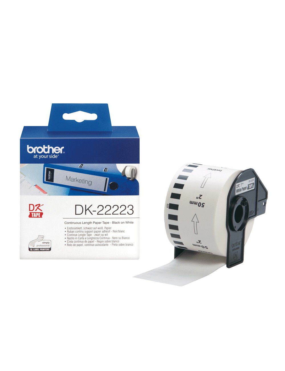 Brother DK-22223 etiqueta de impresora Blanco