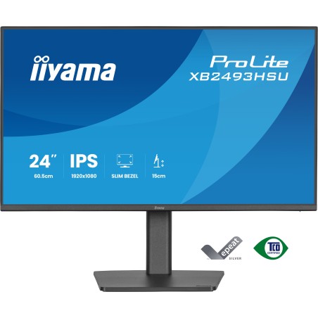 iiyama ProLite XB2493HSU-B1 écran plat de PC 60,5 cm (23.8") 1920 x 1080 pixels Full HD LED Noir