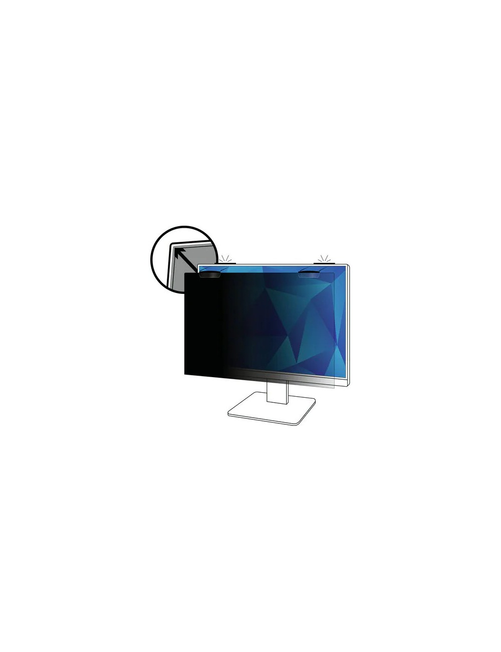 3M Filtro privacidad 23.8 pulg monitor full screen con sujeción magnética COMPLY™, 16 9, PF238W9EM