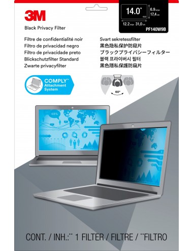 3M Filtre de confidentialité pour ordinateur portable à écran panoramique 14"