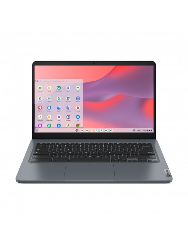 Lenovo 14e Chromebook Intel® N N200 35,6 cm (14") Full HD 8 Go LPDDR5-SDRAM 128 Go eMMC Wi-Fi 6E (802.11ax) ChromeOS Gris